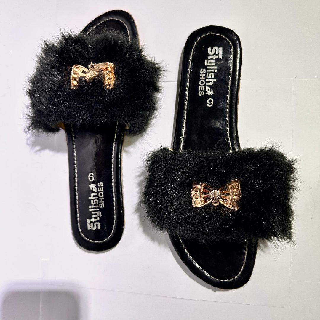 Bostaan Comfort Glide – Lightweight Black Slippers for Women